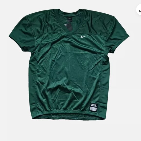 Nike Mens Football Practice Jersey Active Training Compression Shirt Green 2XL - Picture 3 of 6